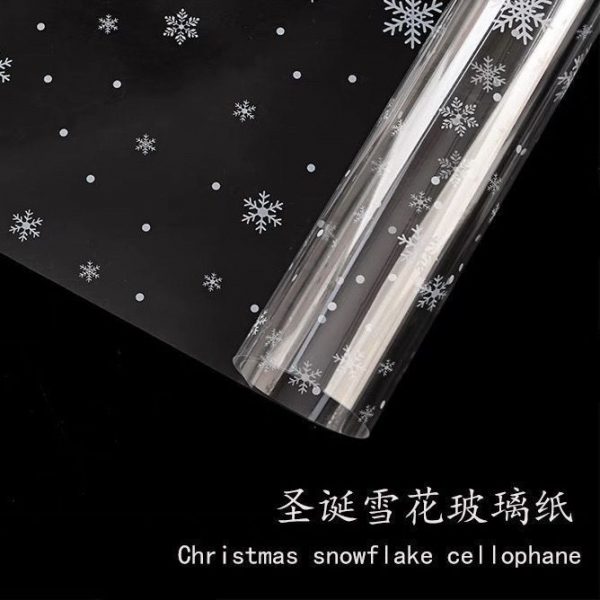 圣诞雪花玻璃纸 sdxhblz