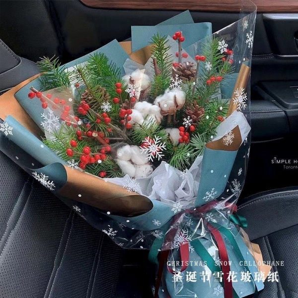 圣诞雪花玻璃纸 sdxhblz